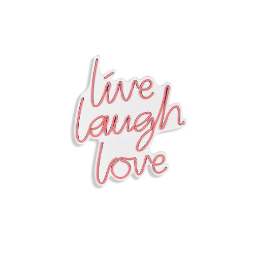 Wallity Ukrasna plastična LED rasvjeta, Live Laugh Love - Pink slika 6