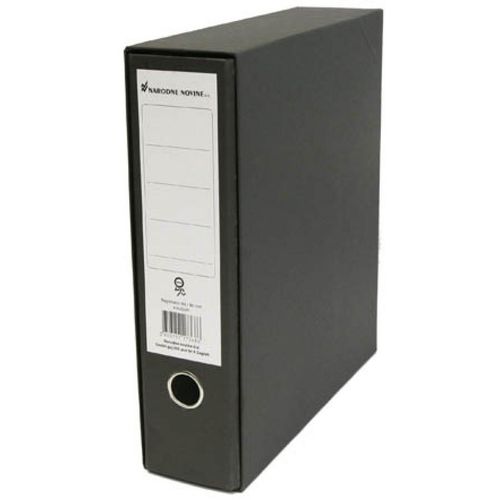Registrator s kutijom A4, 8 cm, Nano, crni slika 1