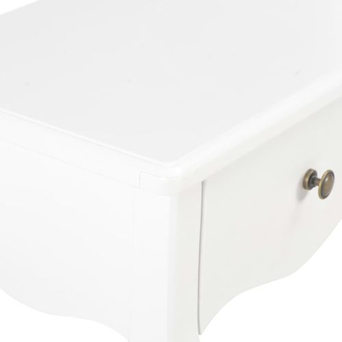 280005 Nightstand White 40x30x50 cm Solid Pine Wood slika 7