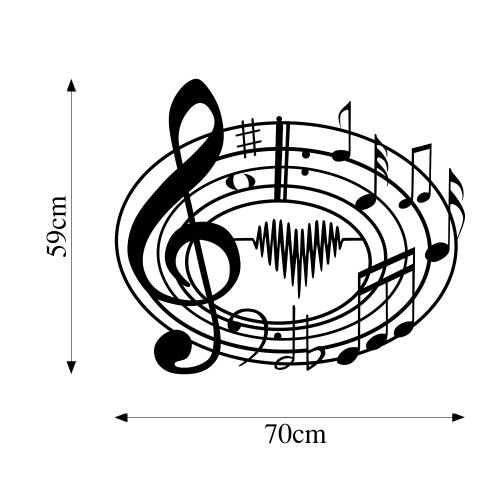 Wallity Metalna zidna dekoracija, World Of Music slika 5