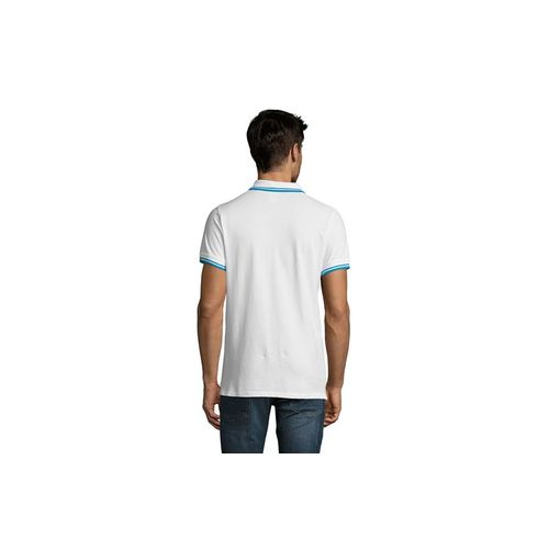 PASADENA MEN muška polo majica sa kratkim rukavima - Bela/aqua, 3XL  slika 4