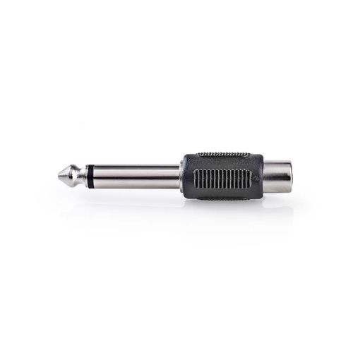 Adapter NEDIS, 6.35mm TS (M) na RCA (Ž), crni, blister slika 1