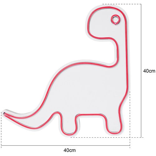 Wallity Ukrasna plastična LED rasvjeta, Dino the Dinosaur - White slika 6