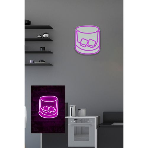 Wallity Ukrasna plastična LED rasvjeta, Whiskey Old Fashioned - Pink slika 3