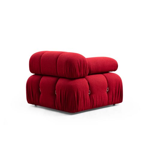 Atelier Del Sofa Kutna garnitura, Crvena, Bubble Corner ( L1-O1-1R -Puf) - Red slika 12