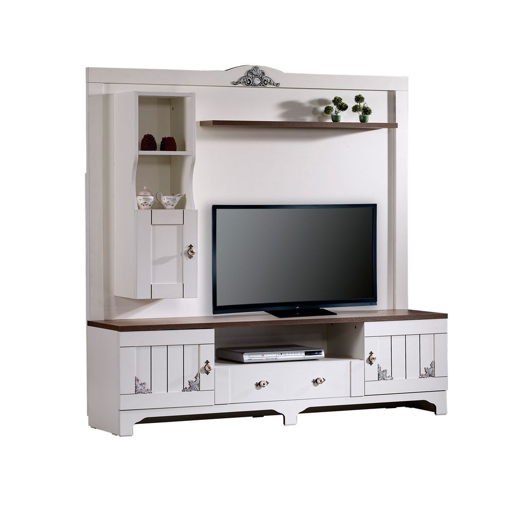 Gazel White Brown TV Unit slika 2
