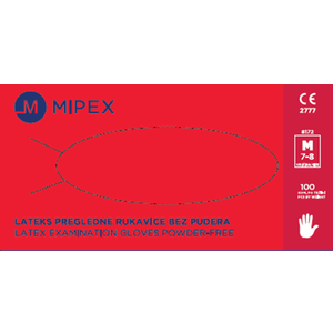 Mipex lateks rukavice bez pudera Medium 100kom