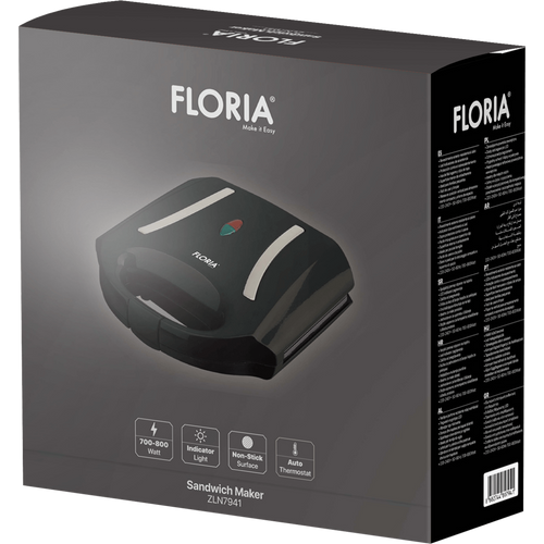 Floria Toster, LED indikator, 800 W, crna - ZLN7941 slika 2