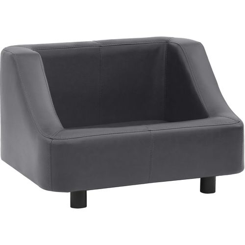 Sofa za pse siva 67 x 52 x 40 cm od umjetne kože slika 24