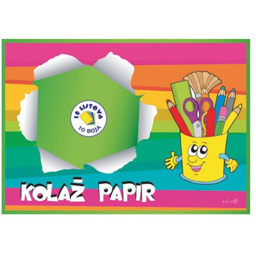 Papir kolaž 10/1 sjajni Educa slika 1