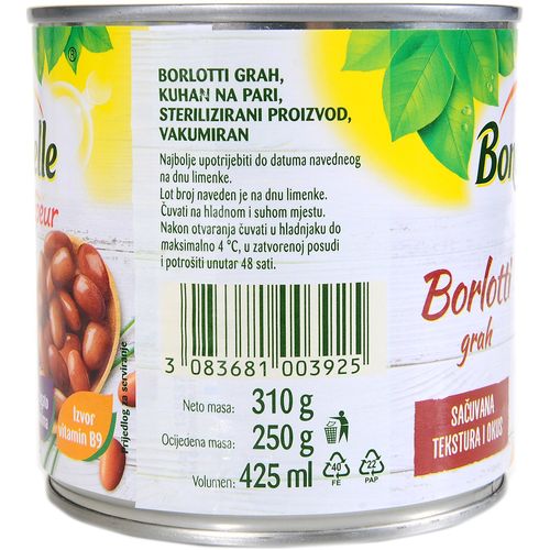 Bonduelle smeđi grah Borlotti 310g, ocjeđena masa 250g slika 2