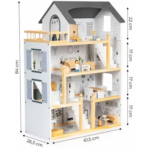 Drvena kućica s drvenim figuricama slika 9