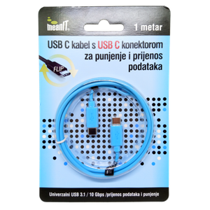 MeanIT USB kabl za smartphone, USB C / USB C, 1 met - KMUSBC2