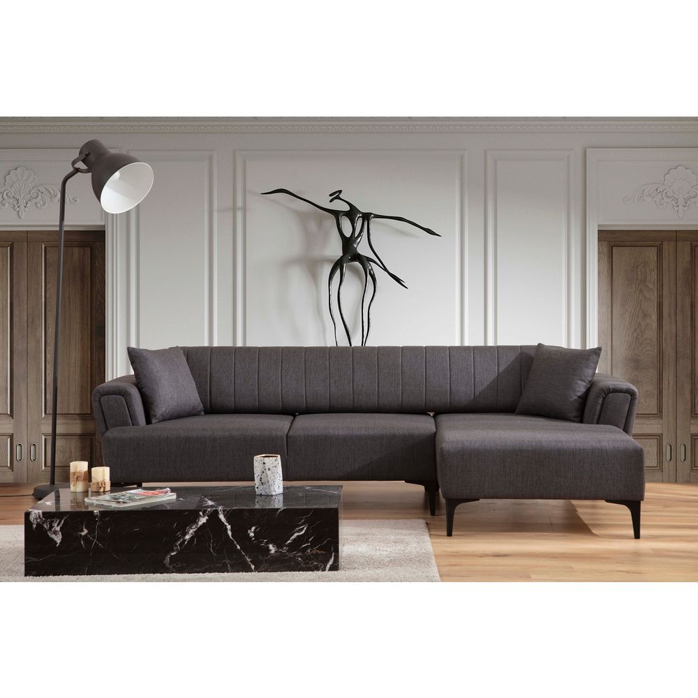 Ugaona Sofa na Razvlačenje 'Hamlet Right' - Tamnosiva slika 2
