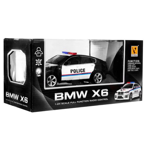 Auto na daljinsko upravljanje 1:24 R/C police Bmw X 6 - crni slika 6