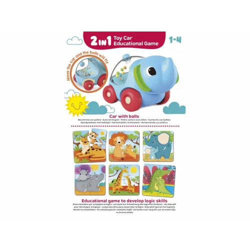 Lisciani Carotina Baby 2u1 Auto Slon i igra Puzzle slika 3