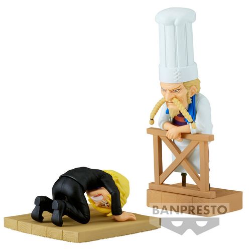 One Piece WCF Log Series Sanji &#38; Zeff 2 world collectable figure 8cm slika 1