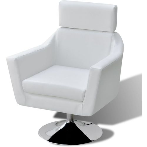 TV fotelja od umjetne kože bijela slika 29