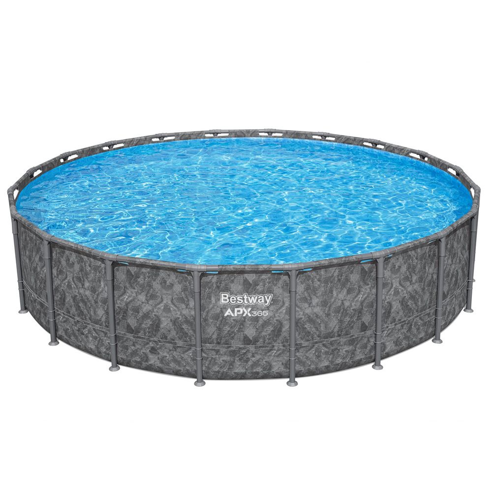 Bestway bazen s okvirom za sva godišnja doba 610x132cm APX365 s pumpnim ljestvama 561KE slika 2