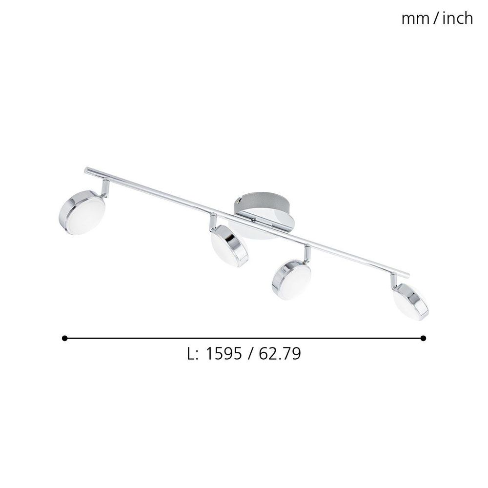 Eglo Salto reflektor/4, led, 4x5,4w, 4x640lm, krom  slika 3