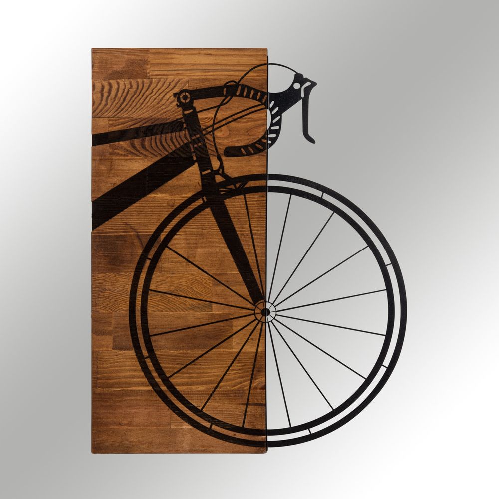 Dekorativni Drveni Zidni Ukras - Biciklet Black Walnut slika 5