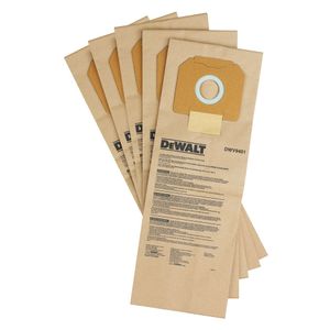 DEWALT VREĆICE ZA USISIVAČ DWV GR.902 5 KOM PAPIR DWV9401