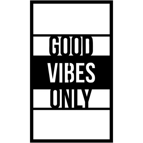 Wallity Metalna zidna dekoracija, Good Vibes Only slika 4