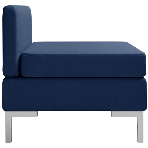 Modularna srednja sofa s jastukom od tkanine plava slika 18