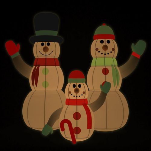 Obitelj snjegovića na napuhavanje s LED svjetlima 500 cm slika 12