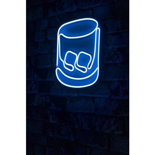 Wallity Ukrasna plastična LED rasvjeta, Whiskey Old Fashioned - Blue slika 9