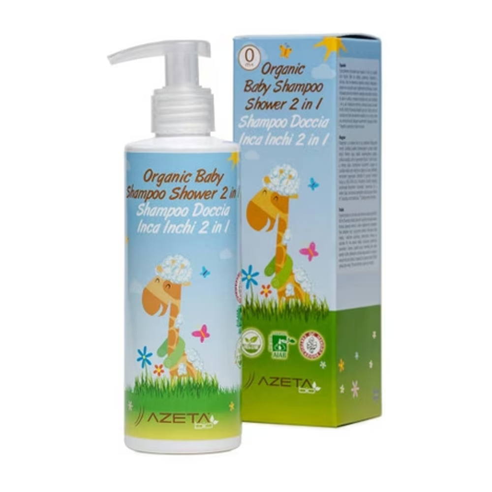 Azeta Bio Organska uljana bebi kupka i šampon 2U1 (0m+) 500ml slika 1