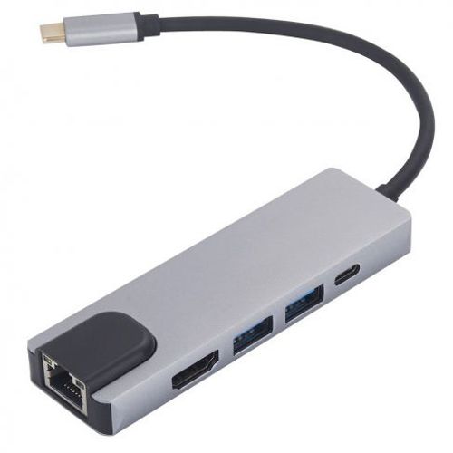 Linkom Adapter-konvertor TIP C na HDMI+2xUSB 3.0+TIP C+RJ45 slika 1