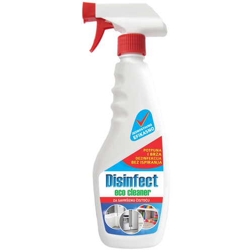 DISINFECT ECO CLEANER sredstvo za dezinfekciju na bazi TRI VRSTE ALKOHOLA sa raspršivačem 0.5 l slika 1