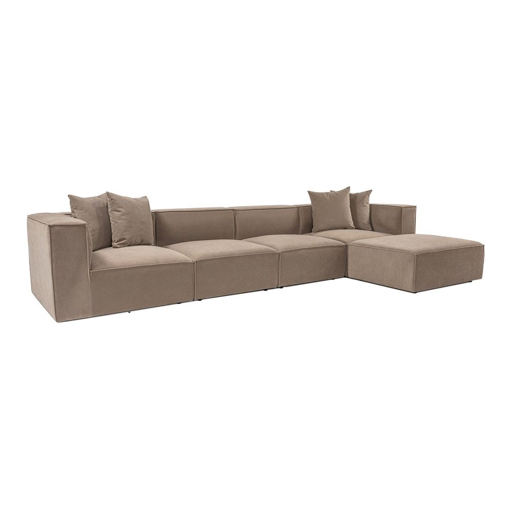 Sora (L1-O1-O1-1R-POUFFE) - Ugao Sofa Cappucino Boje slika 4