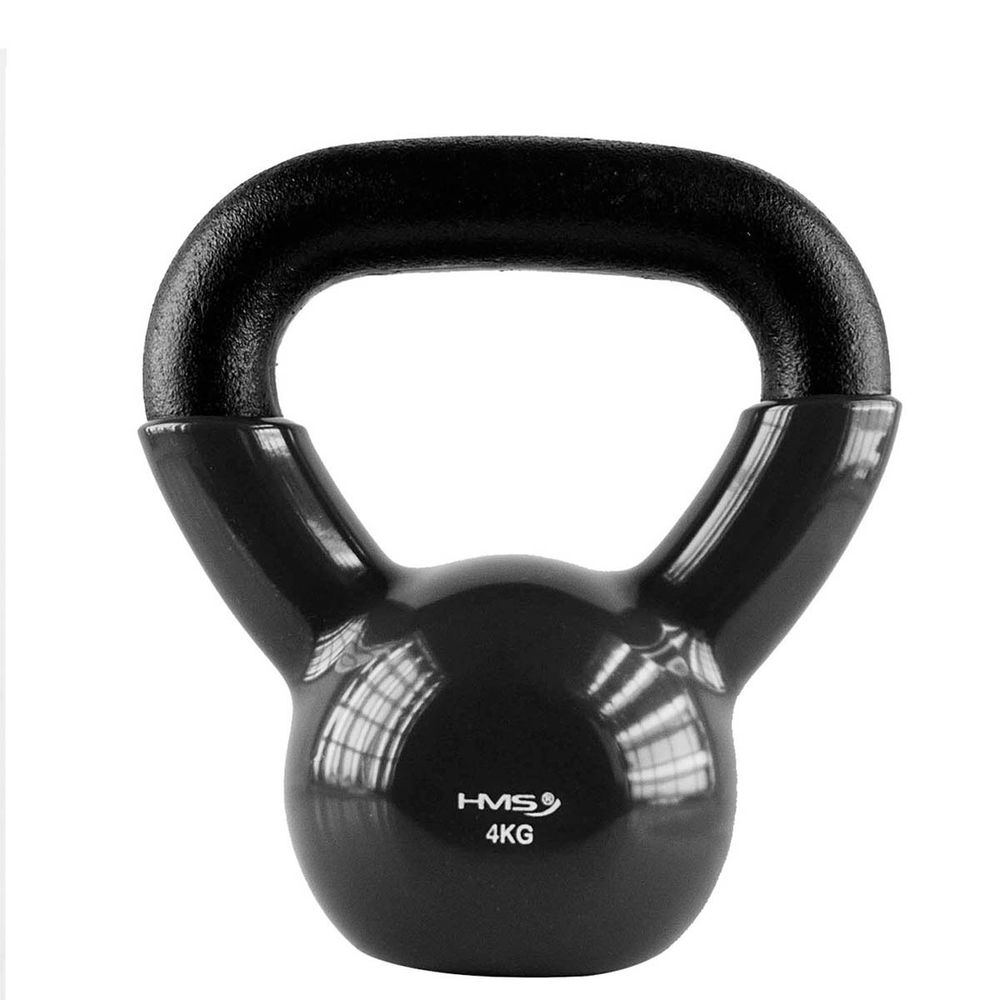 Knv 4 kg kettlebell od lijevanog željeza hms (crni) slika 1