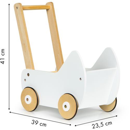 Ecotoys drvena kolica za lutke slika 5