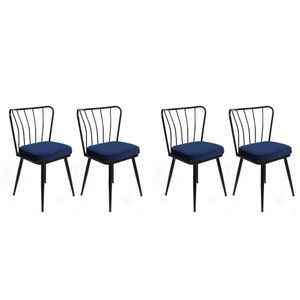 Yıldız-944 V4 Tamnoplavi Crni Set Stolica (4 Komada)
