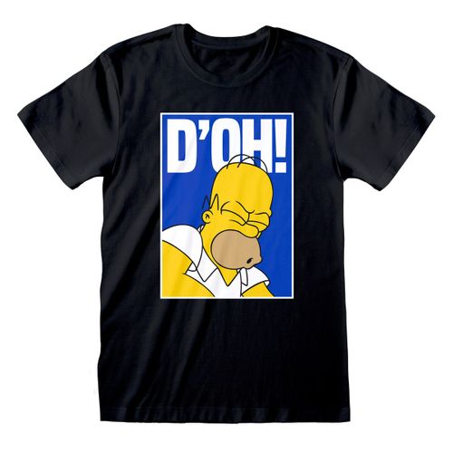 Unisex Majica Kratkih Rukava The Simpsons Doh Crna S slika 1