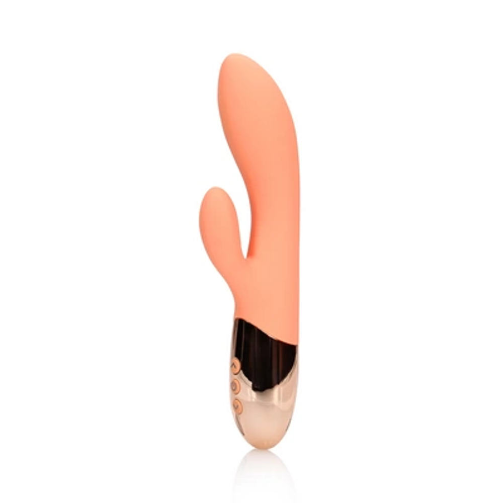 Loveline by Shots Ultra mekani silikonski vibrator rabbit - breskva slika 1