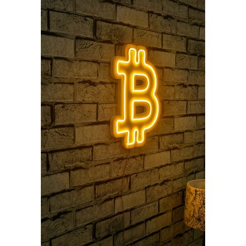 Wallity Ukrasna plastična LED rasvjeta, Bitcoin - Yellow slika 1
