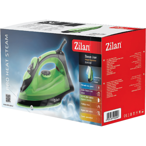 Zilan Pegla na paru, 2200 W, Anticalc And Drip, zeleno/crna - ZLN2188 GR slika 2