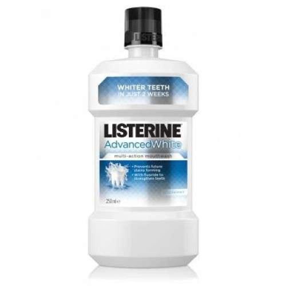 LISTERINE ADVANCED WHITE 250ML - Rastvor za Ispiranje Usta slika 1