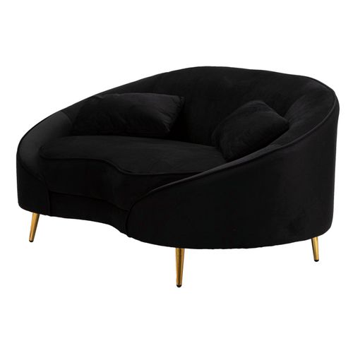 Mauro Ferretti Kauč SOFA 2 SEATERS OSLO WITH CUSHIONS BLACK cm 148X84X68 slika 3