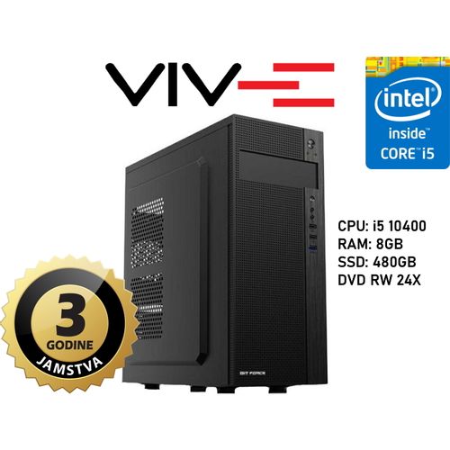 Računalo viv-E Office Advance I, i5 10400, 480GB, crno, jamstvo 36 mjeseci slika 1