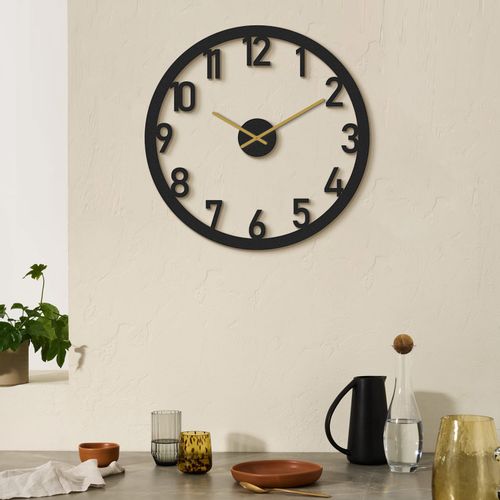 Wallity Sat metalni zidni dekorativni, Stroke Metal Wall Clock - APS115 slika 2