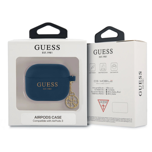 Torbica Guess Silicone za Airpods 3 4G Charm plava (GUA3LSC4EB) slika 1