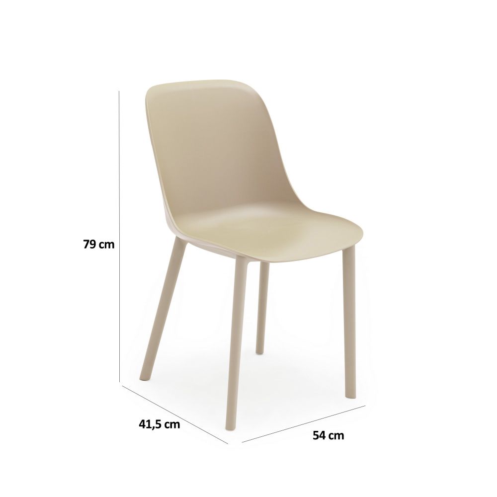 Shell-P - Set Bež Stolica (2 Komada) slika 5
