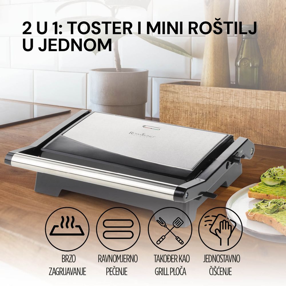 Rosmarino mini toster za sendviče Vitalia slika 2