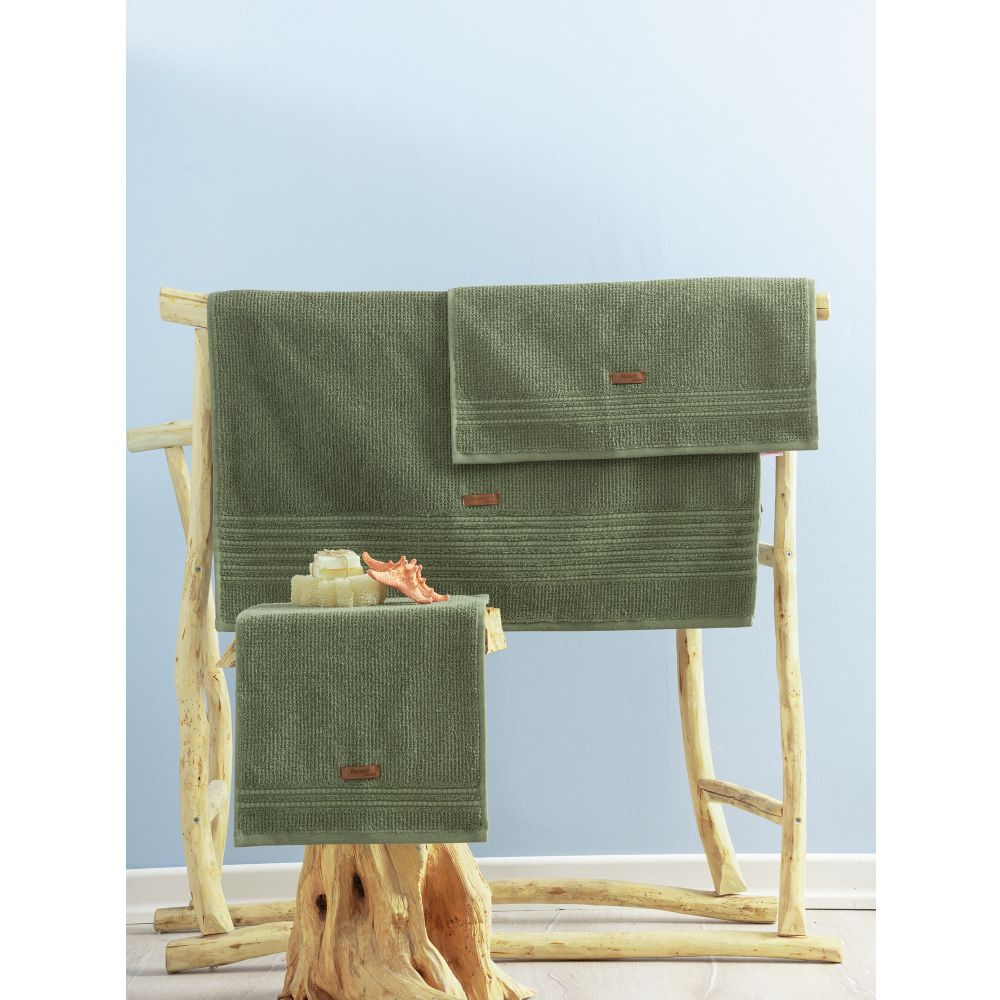 Towel set (3 pieces) Wellness, colour: green slika 1