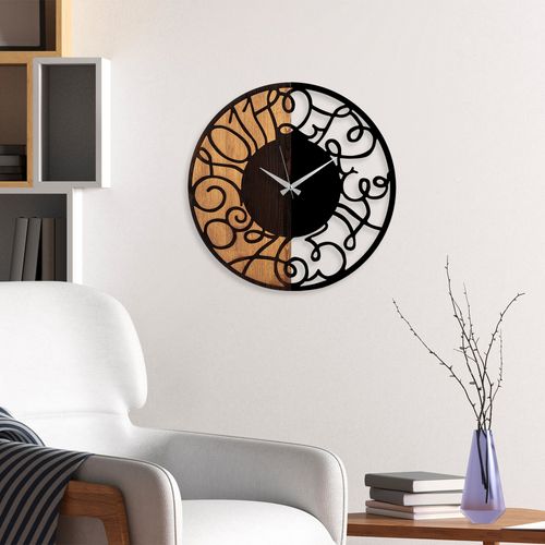 Wallity Ukrasni drveni zidni sat, Wooden Clock - 55 slika 2